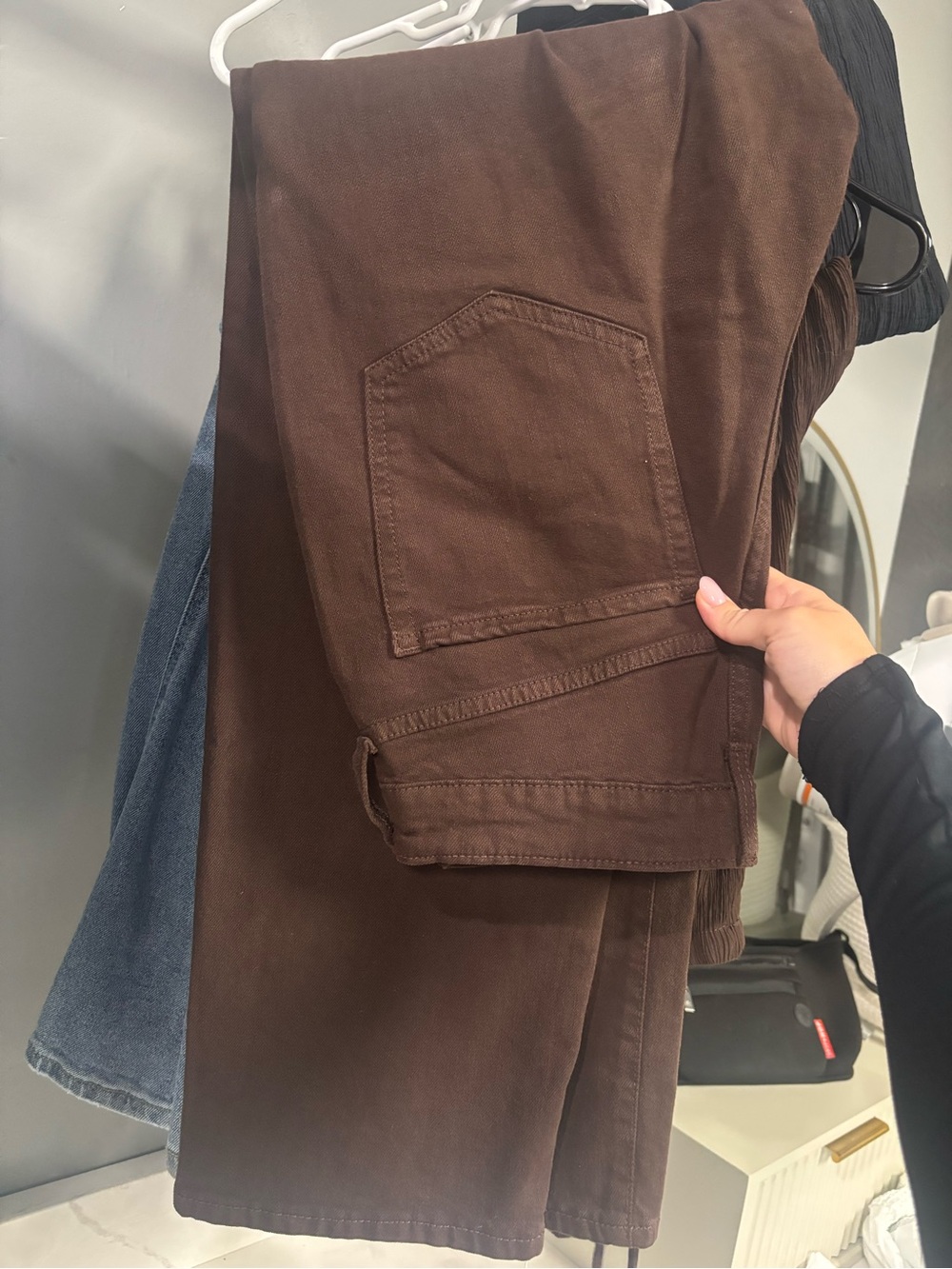Old Navy womens Dark Brown HIGH RISE OG LOOSE